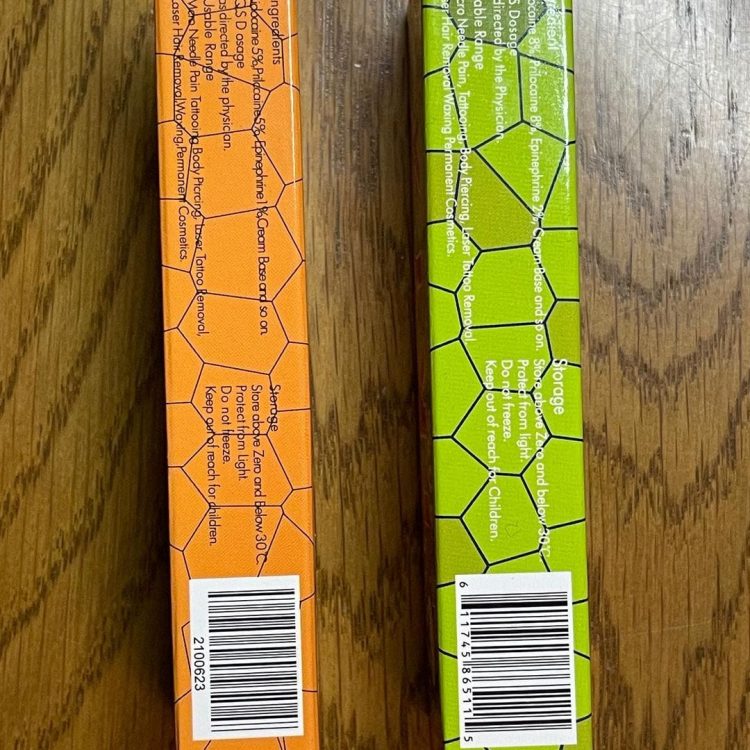 Identifying fake TKTX numbing cream